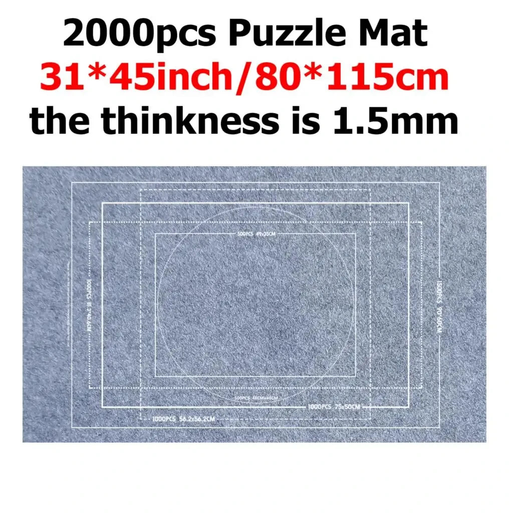 Puzzle Lagerung Matte Roll-Up für 1000-3000 Teile – Reisefreundlich, Spiel