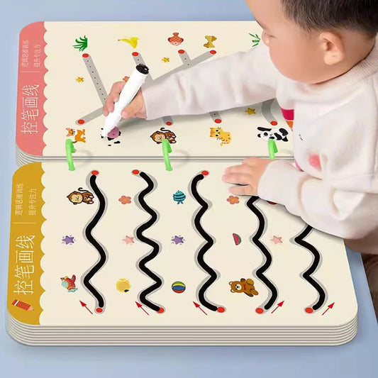 Wiederverwendbares Übungsbuch für kinderleichtes Schreiben lernen