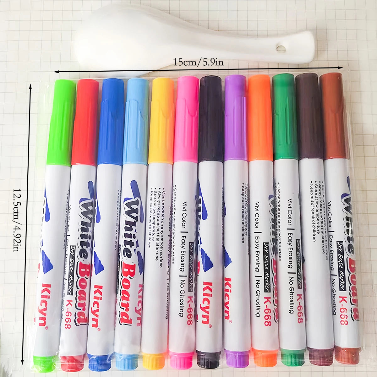 12 bunte schwimmende Aquarellstifte mit Pinselset Lern und Kulturzubehör