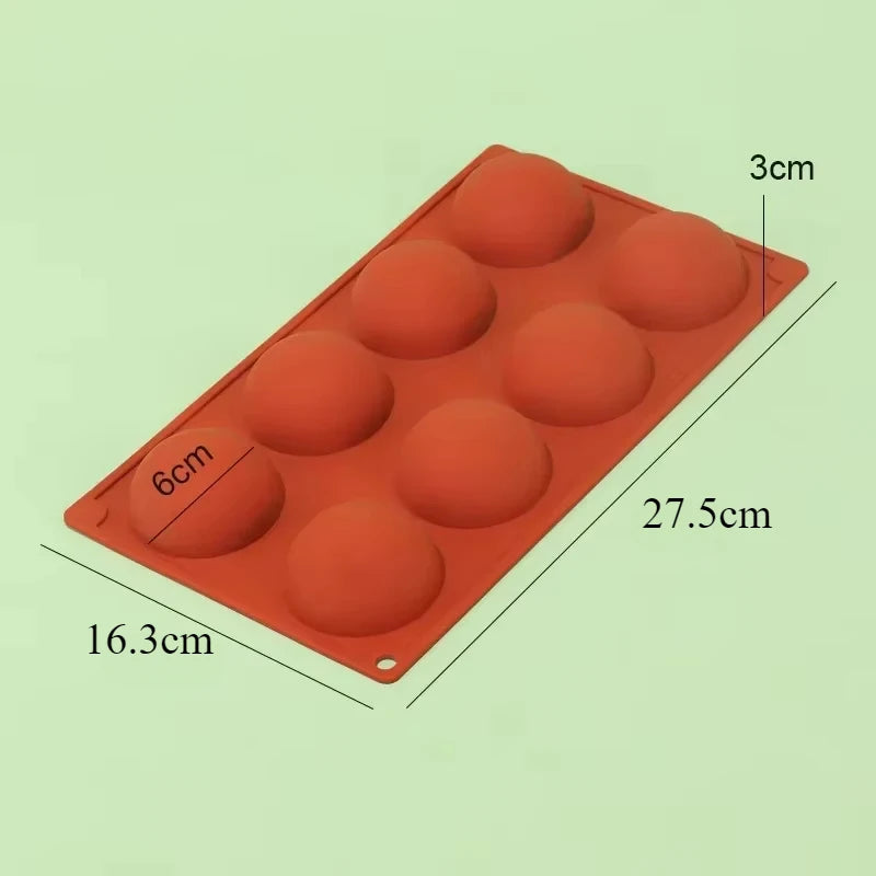 Silikon Backform Halb Kugel 6 8 15 24 Löcher für Dessert Kuchen Dekor