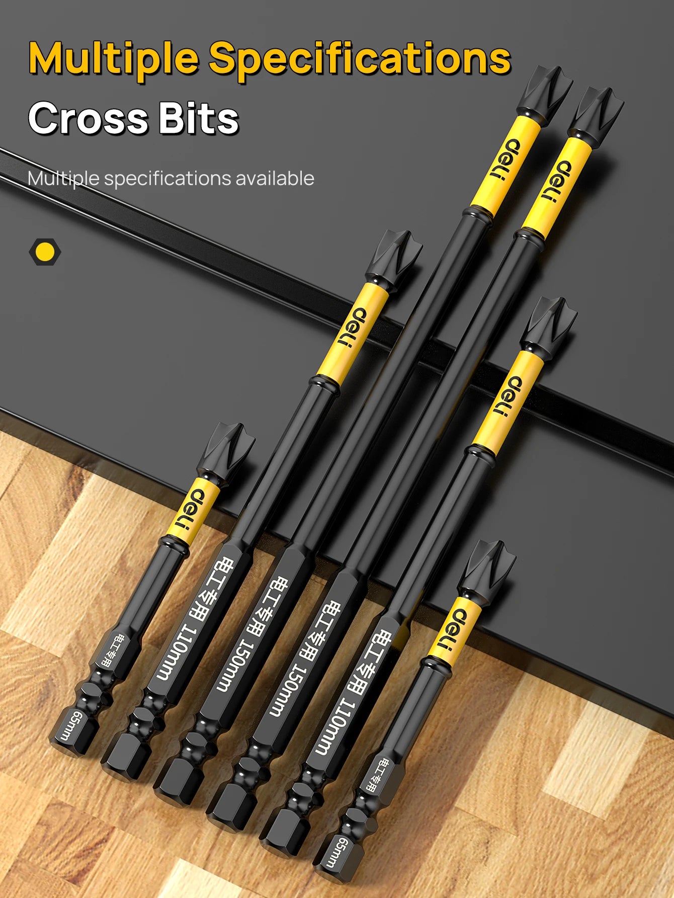 Magnetischer Schraubendreher-Satz Set, Rutschfest, 65/110/150mm