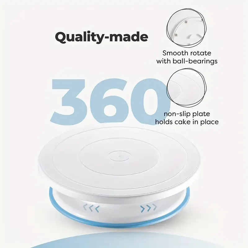 24-teiliges Backdekorations-Set mit Drehteller und Zubehör