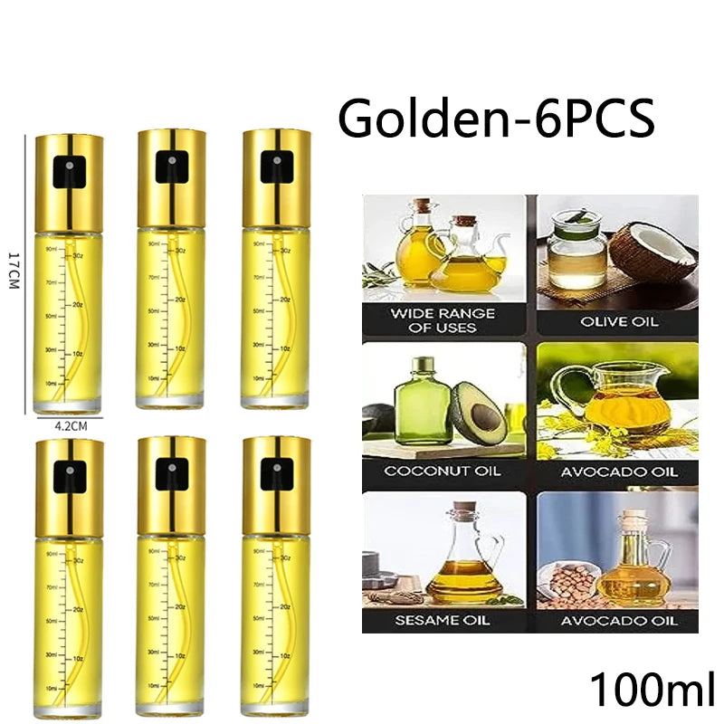 Glas Öl Sprüher für Kochen, Salat, Grillen, Backen – Essigflasche 2-in-1