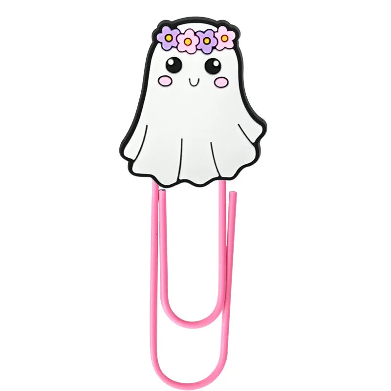 Halloween Büroklammern Set 12 Stück Geist Motiv Metall Lesezeichen Deko