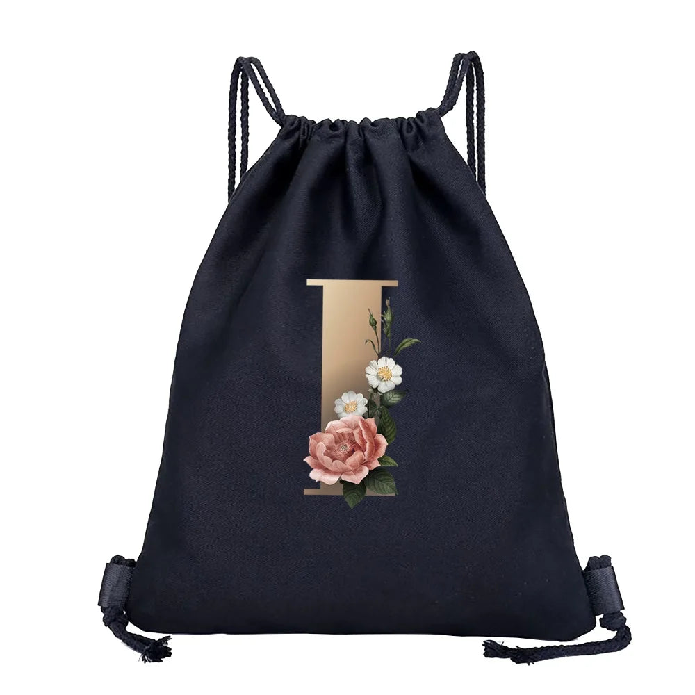 Leichter Kordelzug Rucksack aus Canvas 40x35 cm für Sport - Reisen