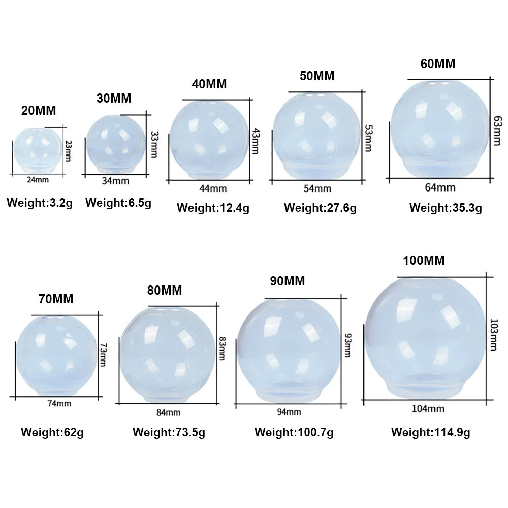 Transparente handgemachte Silikonform für 3D Kugel Epoxidharz DIY Schmuck