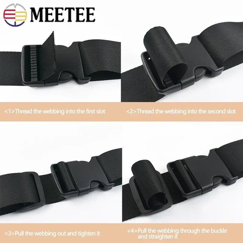 Robuste Kunststoff Schnallen Set für Rucksack, Gurte und DIY Projekte