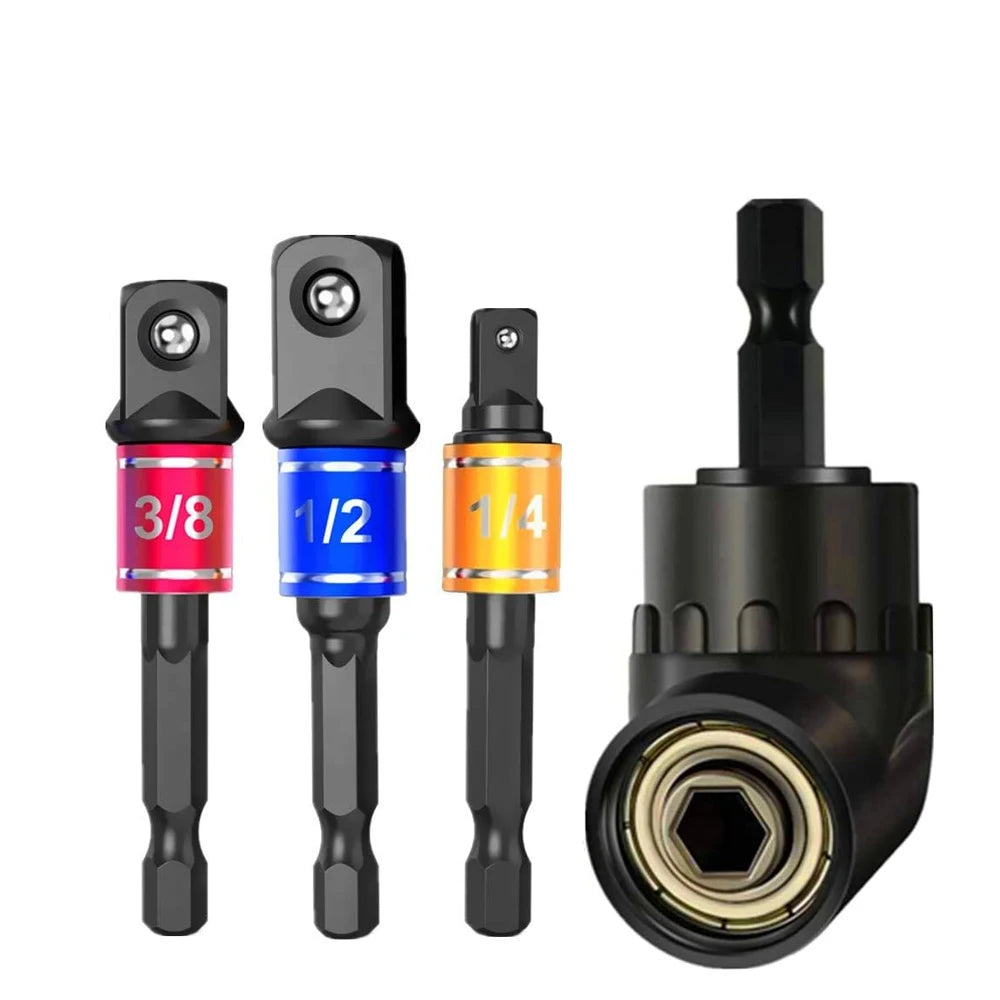 Robuster 105° Winkel-Schraubendreher-Adapter aus Hartstahl für enge Stellen