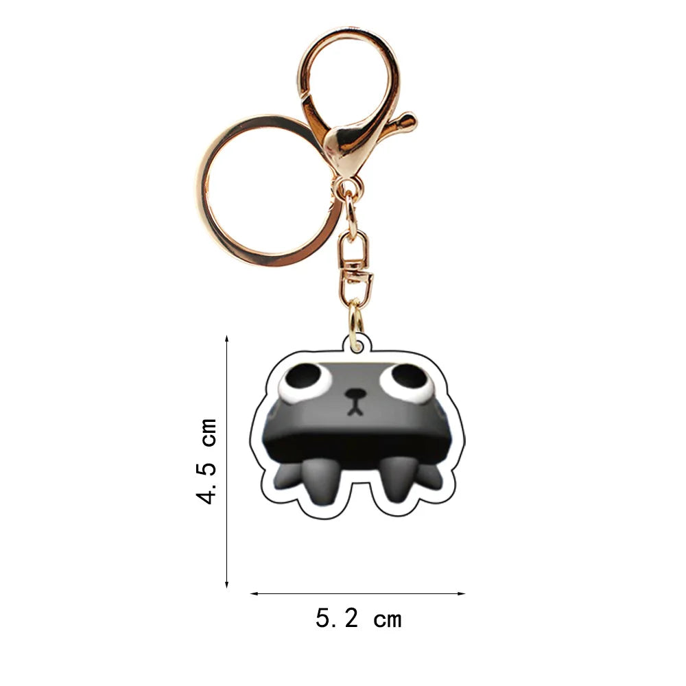 Acryl Schlüsselanhänger 6 cm mit antik goldener Eisenlegierung Unisex