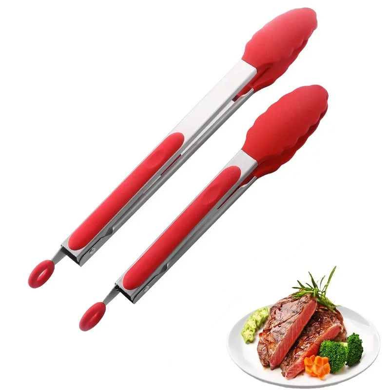 Küchenzange mit Silikonspitze aus Edelstahl 27 und 35 cm