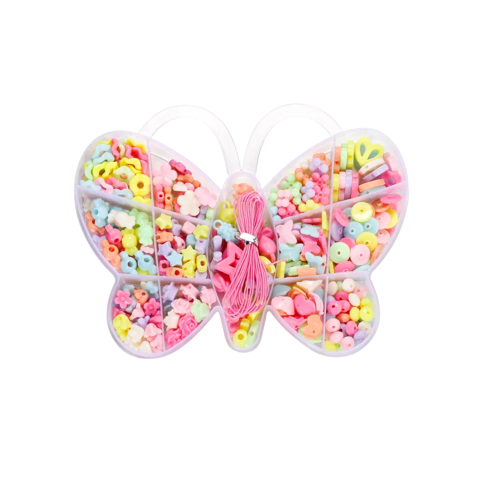 Buntes Acryl Perlen Set für DIY Freundschaft Armband Halskette Schmuck