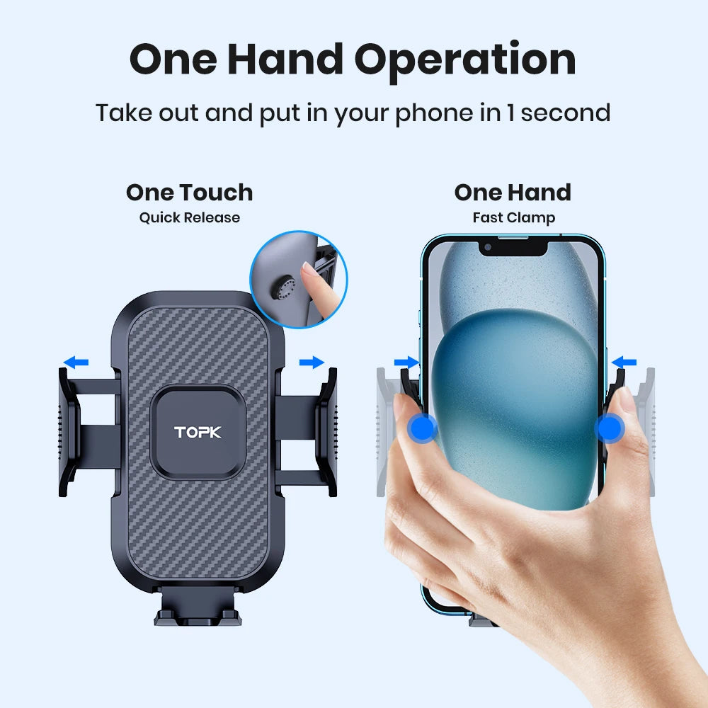 Auto Lüftungshalterung für Smartphones - Automatik-Verriegelung - 360° Drehung