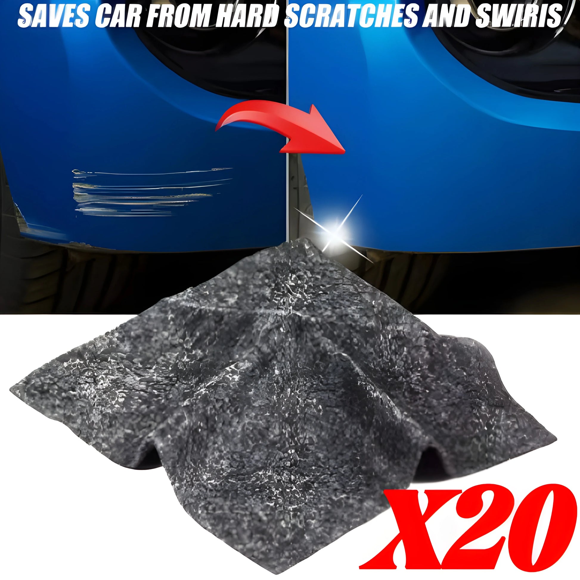 Nano Magic Tuch zur Kratzerentfernung für Auto und Motorrad