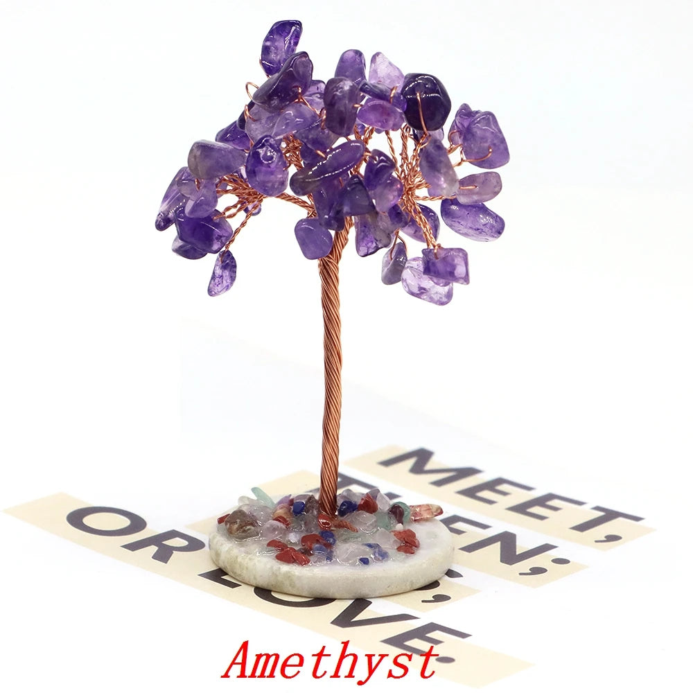 Kristall Achat Geldbaum für Feng Shui und positive Energie im Zuhause