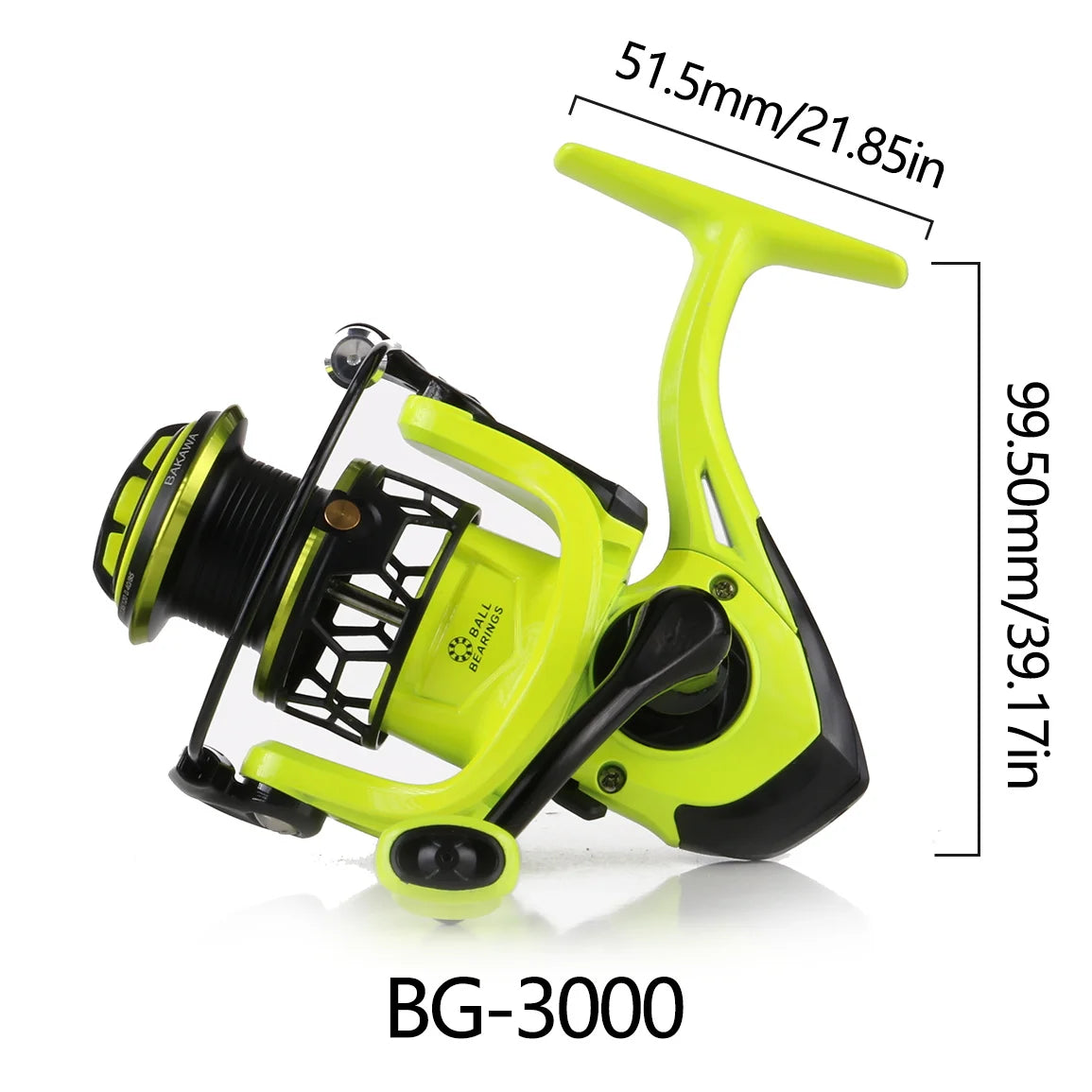 Spinnrolle Angelrolle 1000 2000 3000 Serie 5,2:1 Metall Karpfenangeln