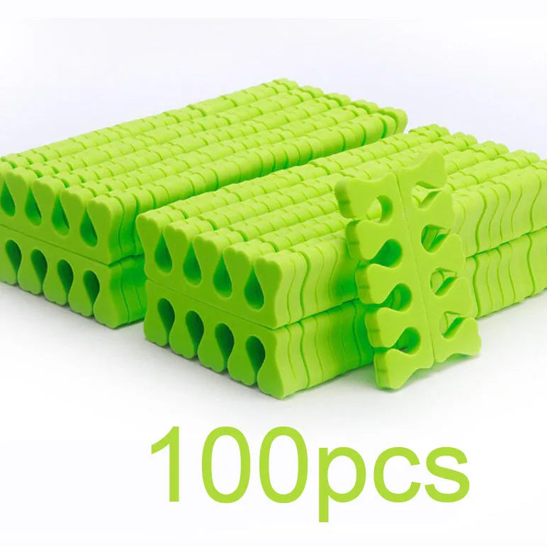 100er Set Rosa Zehenspreizer Schwamm Nagellack Fußpflege-Yabubest - Home & More