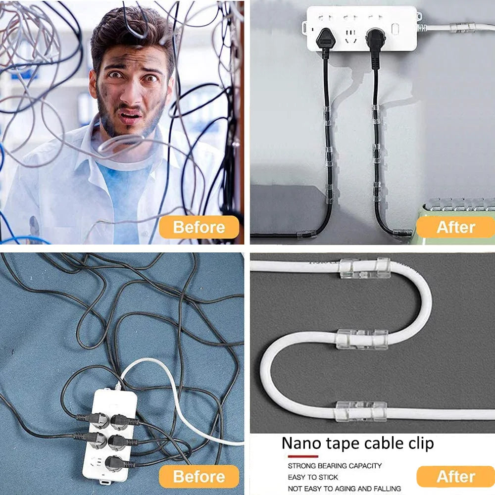 Kabel Organizer Clips Kabelmanagement für USB Lade Daten Leitung 16 Stück