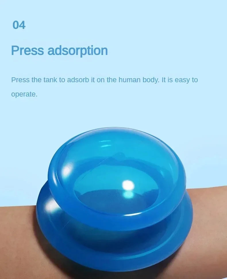 Silikon Schröpf Set zur Körpermassage und Anti Cellulite Therapie