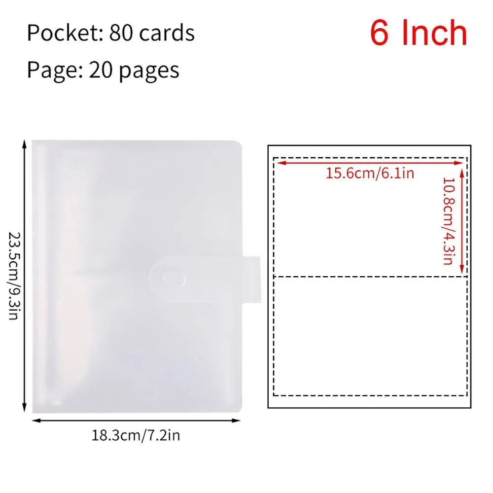 Transparentes PVC Fotoalbum für 80/160 Karten 3-6 Zoll Idol Star Sammlung