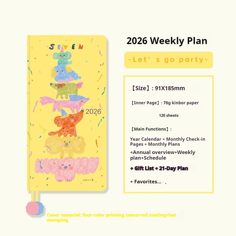 2026 Wochenplaner Notizbuch Taschenformat für effiziente Tagesplanung