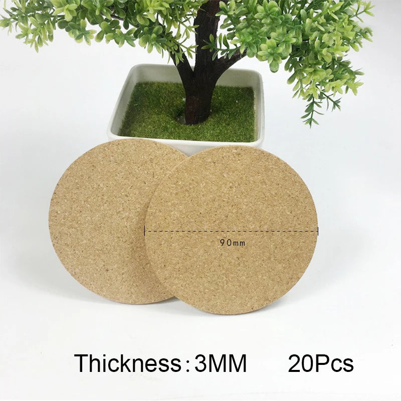 Tisch Korkuntersetzer für Tassen und Gläser – Umweltfreundlicher Schutz