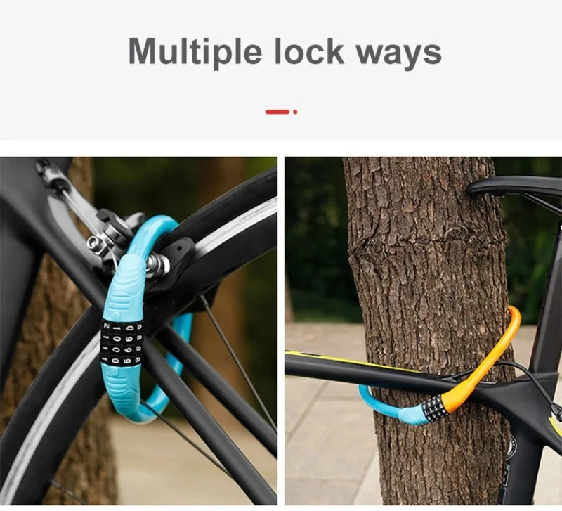 Tragbares Fahrradschloss mit 4-stelliger Zahlenkombination für sicheres Parken
