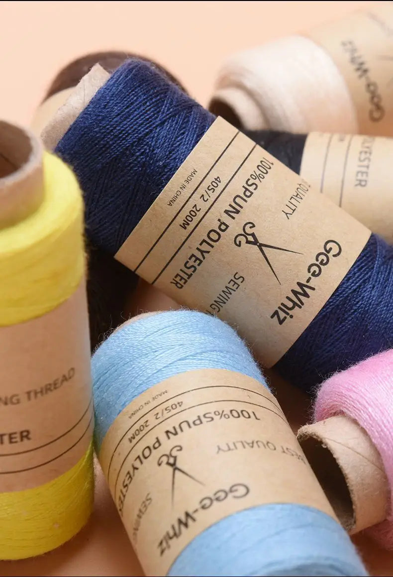 12er Set Nähgarn aus Polyester Baumwolle für vielseitige Projekte