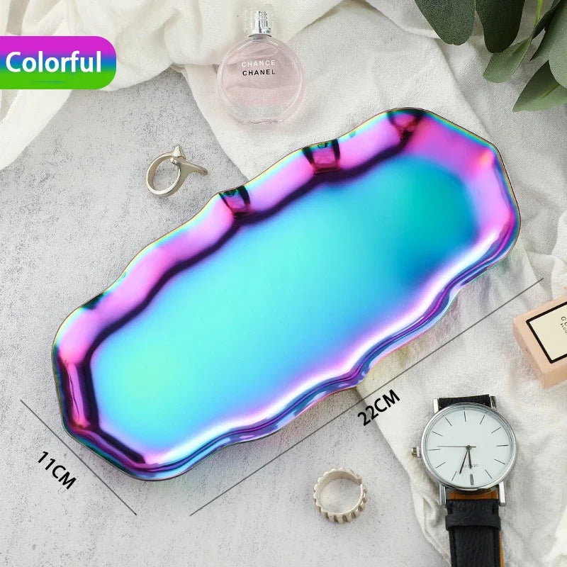 Edelstahl Tablett für Kosmetik und Schmuck – Modern & Praktisch-Yabubest - Home & More
