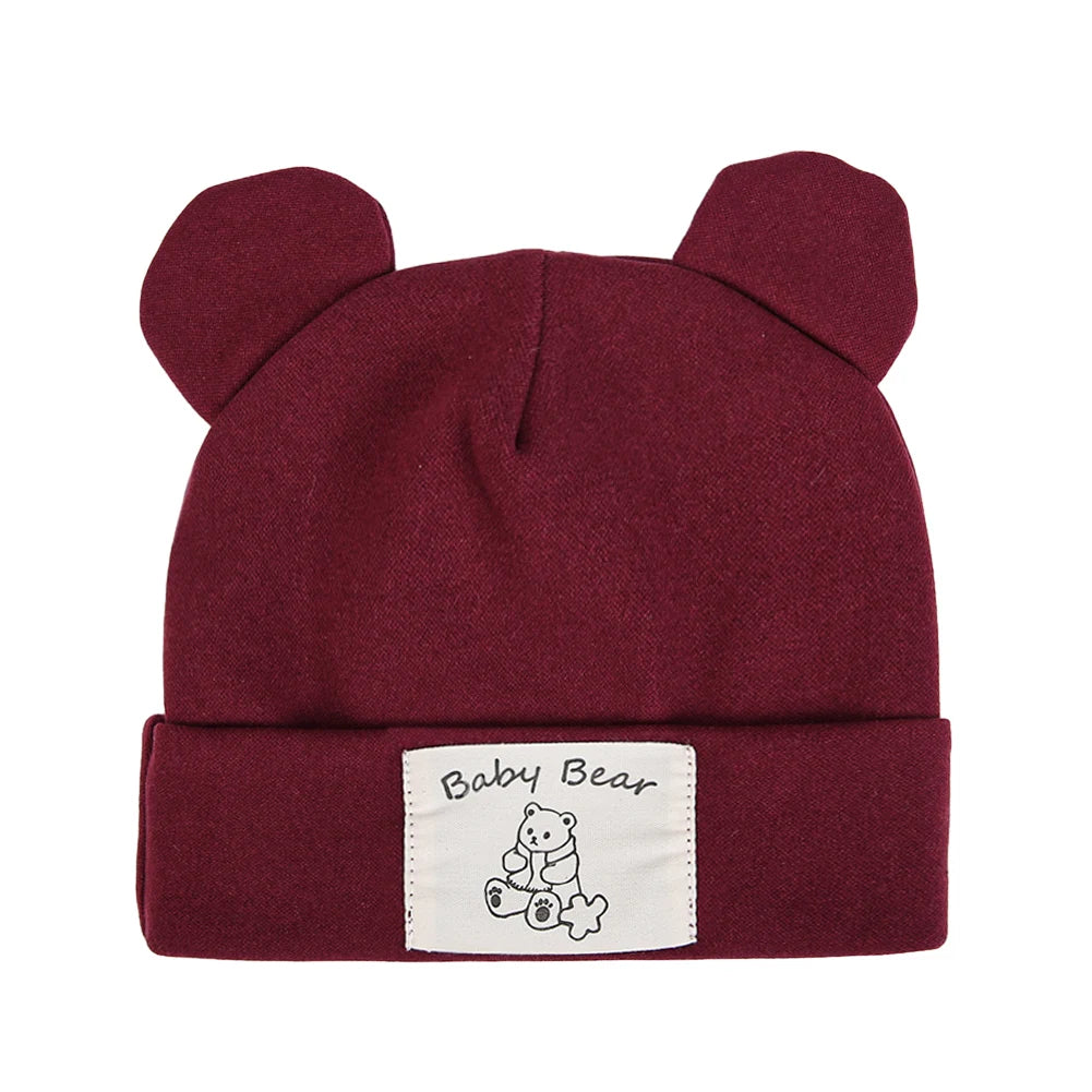 Niedlicher Baby Turban Mütze mit Bärenohren für Jungen und Mädchen 1-3 Jahre