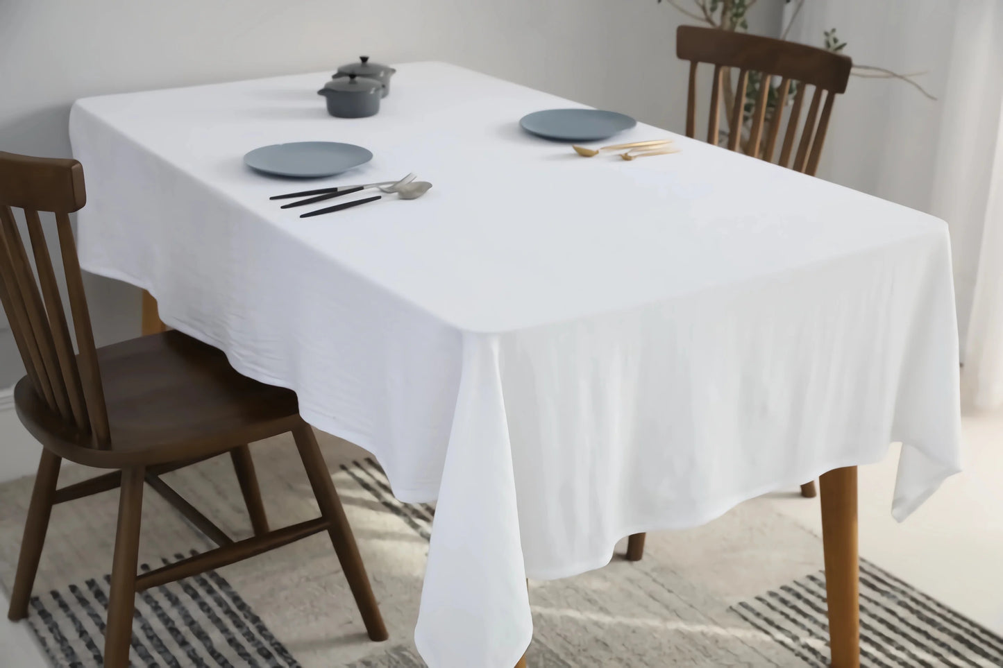 Dekorative Baumwoll Tischdecke rechteckig für Feste und Alltag