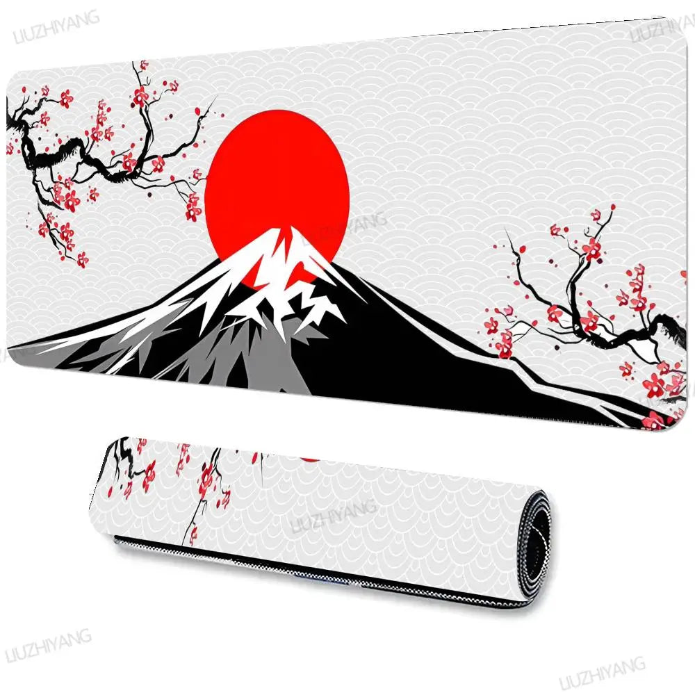 Großes japanisches Sakura Gaming Mauspad für Büro und Spiele