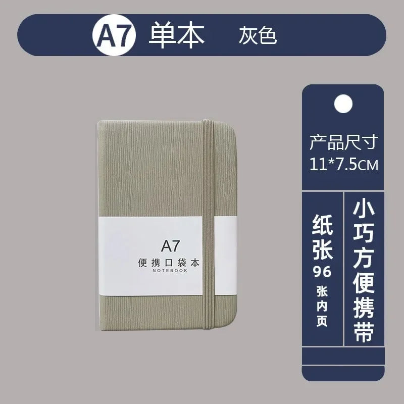 A7 Mini Notizbuch Tasche für unterwegs - praktischer Organizer für Schule - Büro