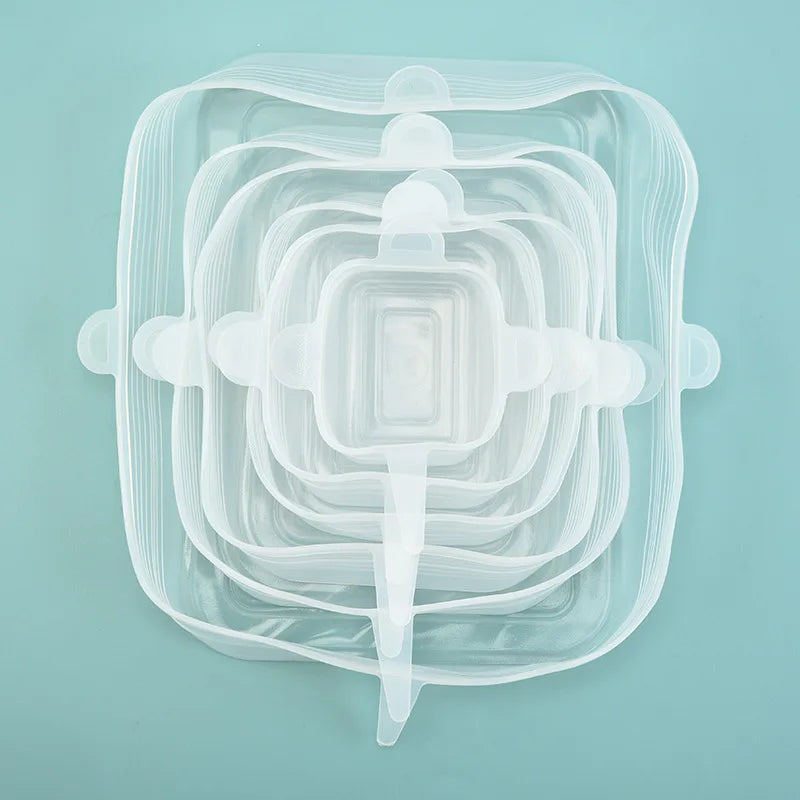 6 12 24PCS Silikon Lebensmitteldeckel Frischehalter Stretch Abdeckung