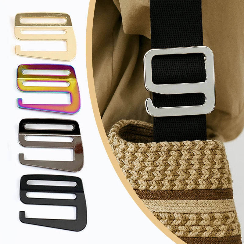 Metall G-Haken Schnalle 19-38 mm für Tasche Gürtel mit Tri Glide Slider