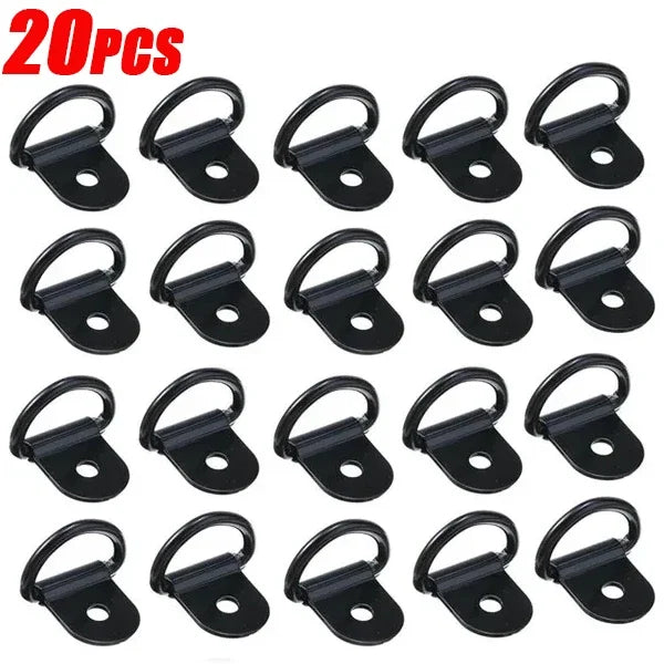 Robuste Edelstahl D-Form Zughaken 10/20er Set – Sicher - Vielseitig Montierbar