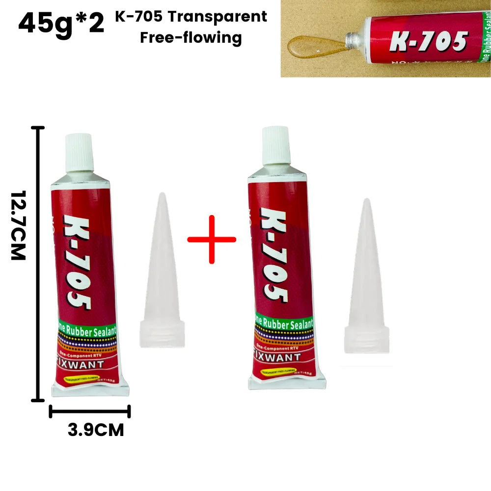 Silikon Dichtungskleber 45g in Schwarz Weiß Transparent für Elektronik