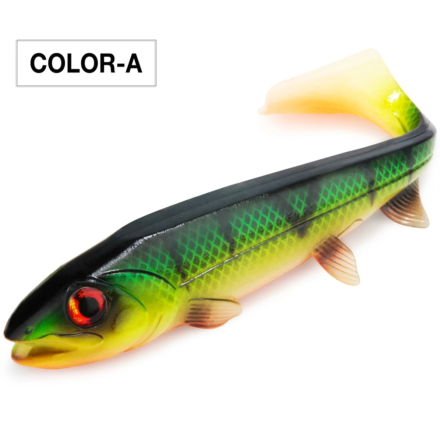 Quadratischer Silikon-Swimbait 14-18 cm für Meeres- und Süßwasserfischen