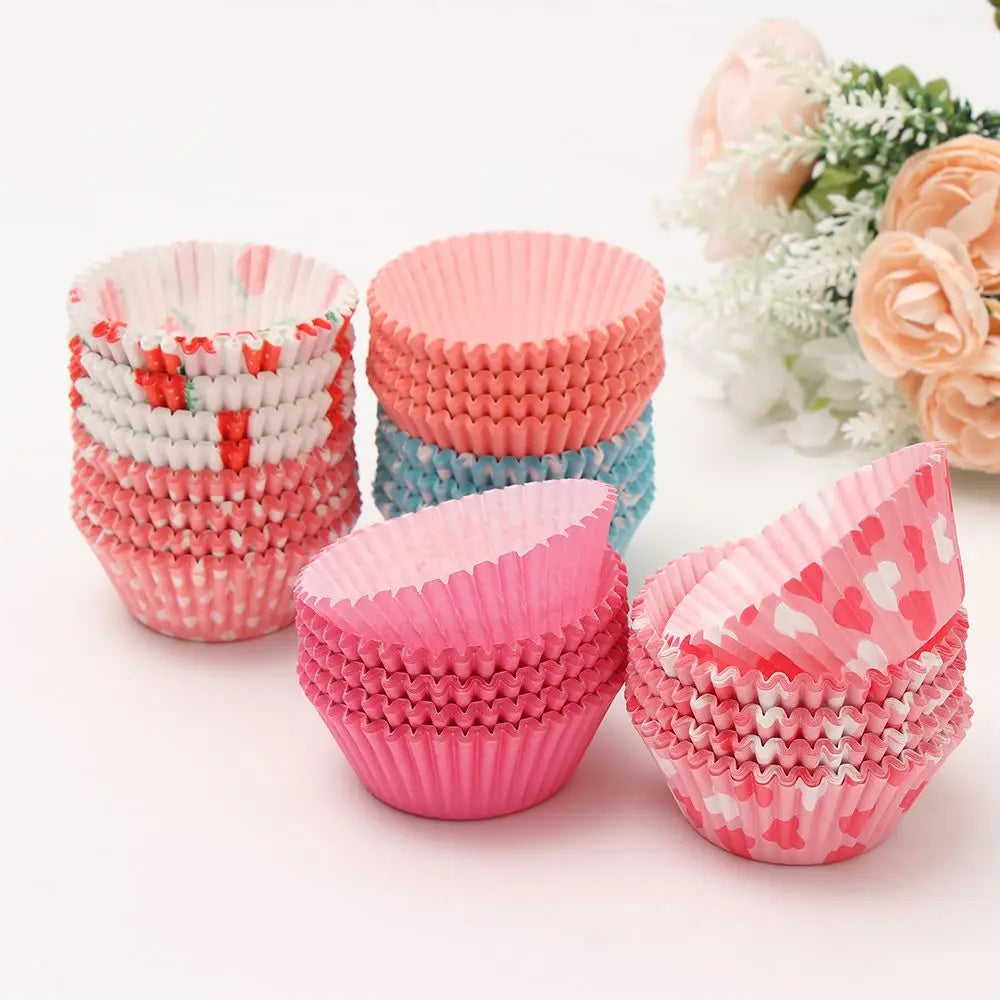 100 Stück Papier Cupcake Liner Muffin Backförmchen 7cm Durchmesser-Yabubest - Home & More