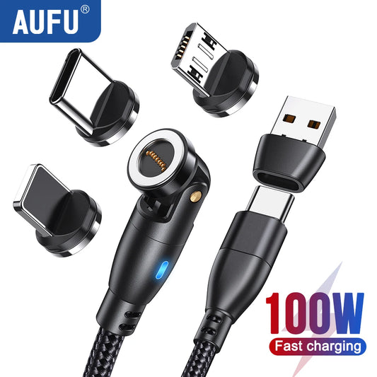 Magnetisches USB C Ladekabel 100W PD 5A – 540° Drehbar – Schnellladung - Daten