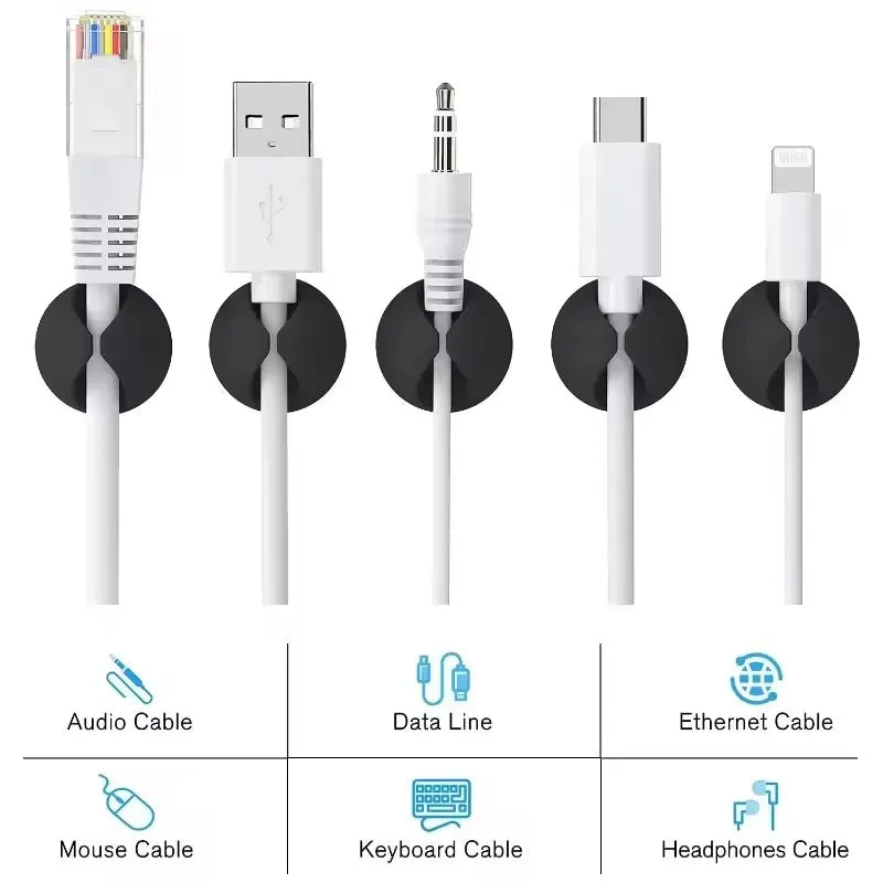 Mini Kabel Wickler Organizer USB Ladekabel Clips Set 5 oder 50 Stück