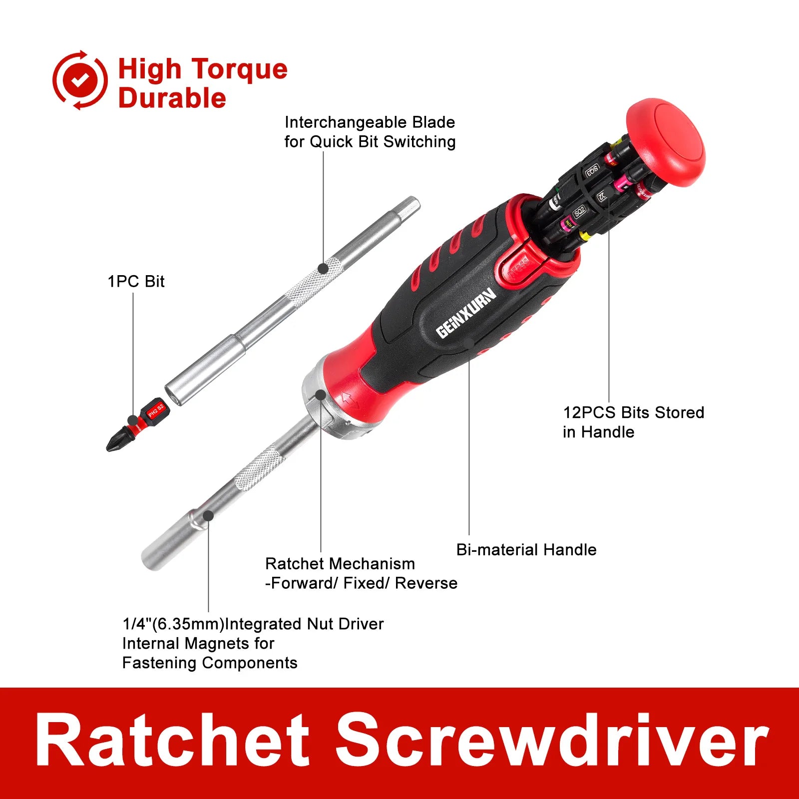 Vielseitiges 12-in-1 Ratschenschraubendreher Set für Reparaturen