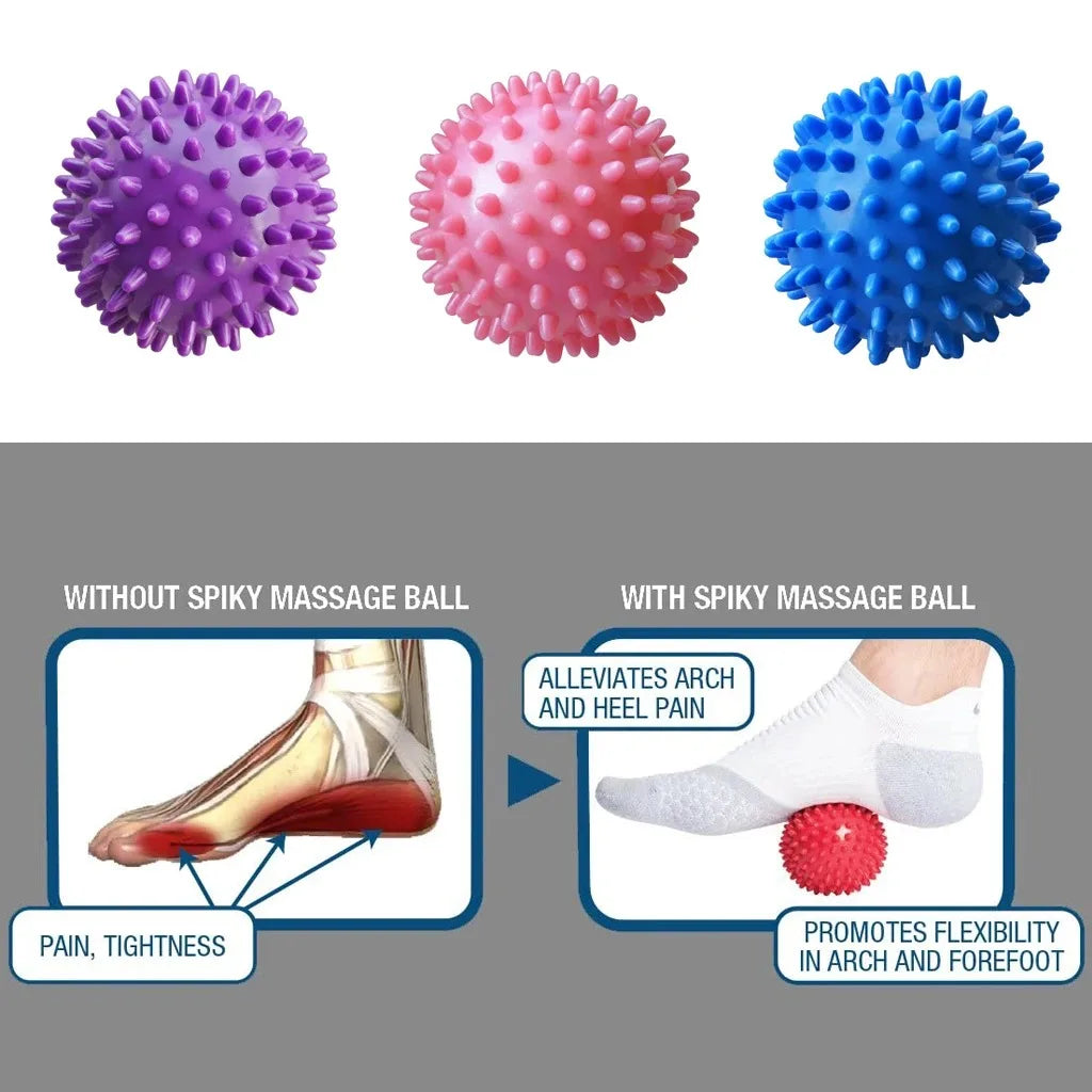 7 cm PVC Massage Ball mit harten Spikes für Muskelentspannung Fußpflege