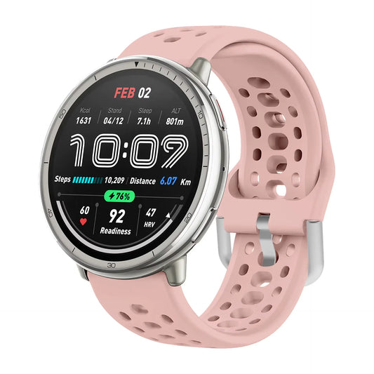 20 mm atmungsaktives Silikon-Uhrenarmband für Sport - Alltag