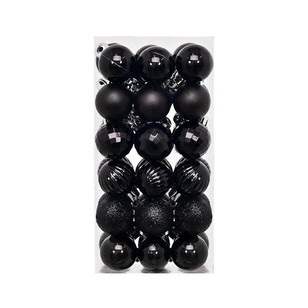 36er Set Weihnachtskugeln für festliche Baumdekoration