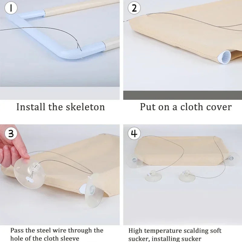 Katze Fenster Hängematte mit Saugnapf Atmungsaktiv Katzennest Haustierbett