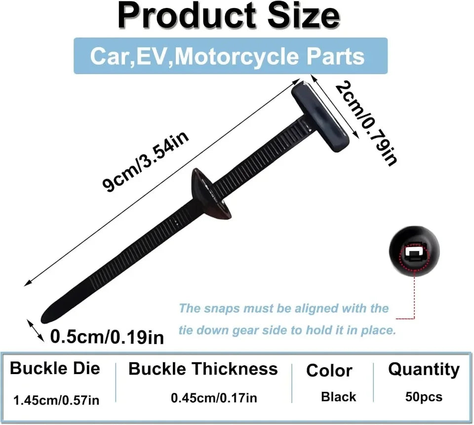 Universal Nylon Kabelbinder Schnalle Auto Verschluss Schraube Ersatz Clip Auto Kotflügel Stamm Motor Schutz Panel Draht Management Sicher-Yabubest - Home & More