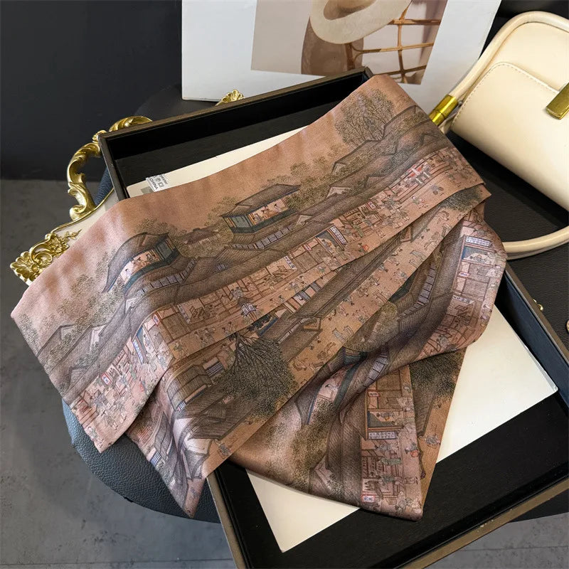 Dünner Seidenschal für Frauen – Multifunktionales Halstuch-Yabubest - Home & More