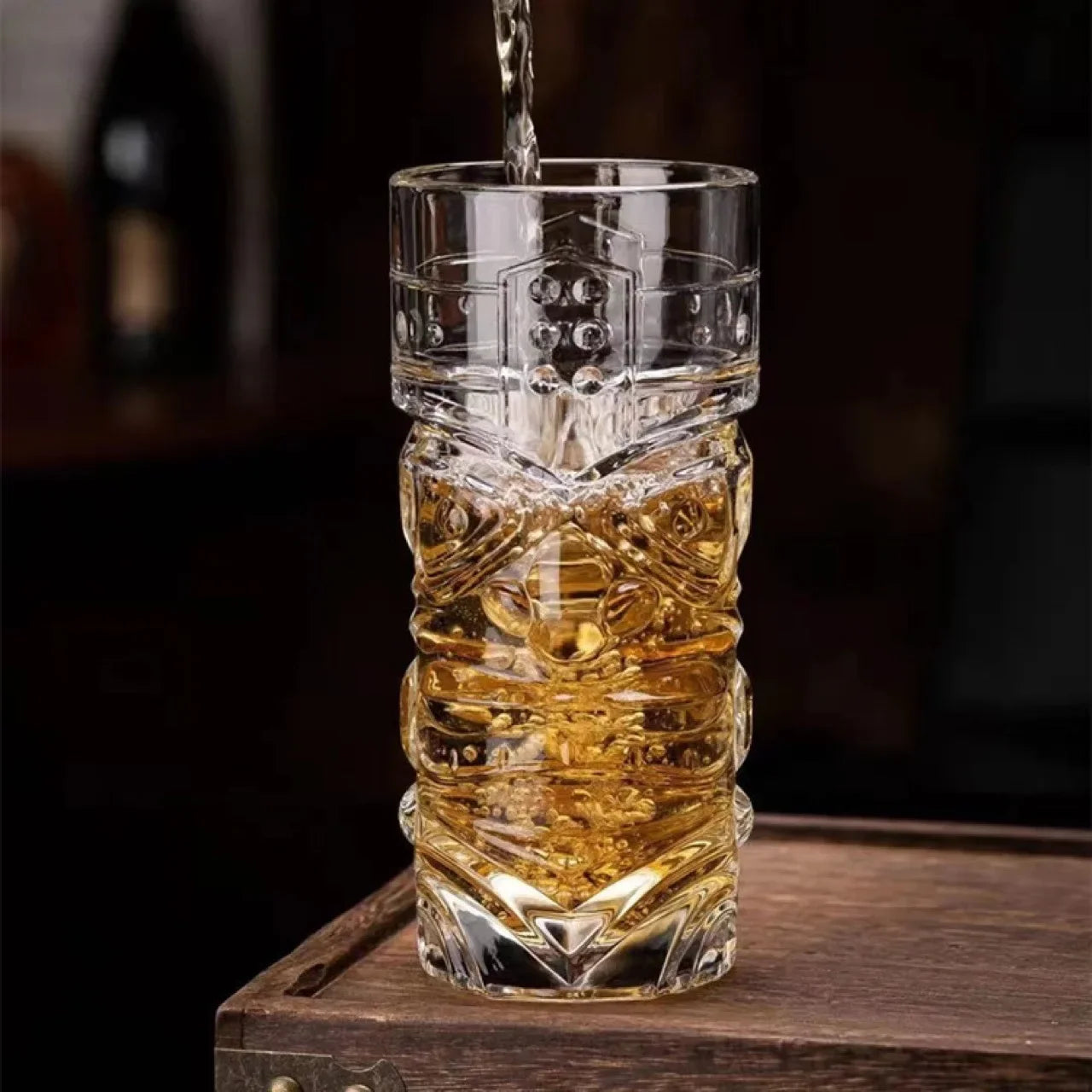 Kristallglas Bar Tiki Cocktail Tasse mit einzigartigem Design