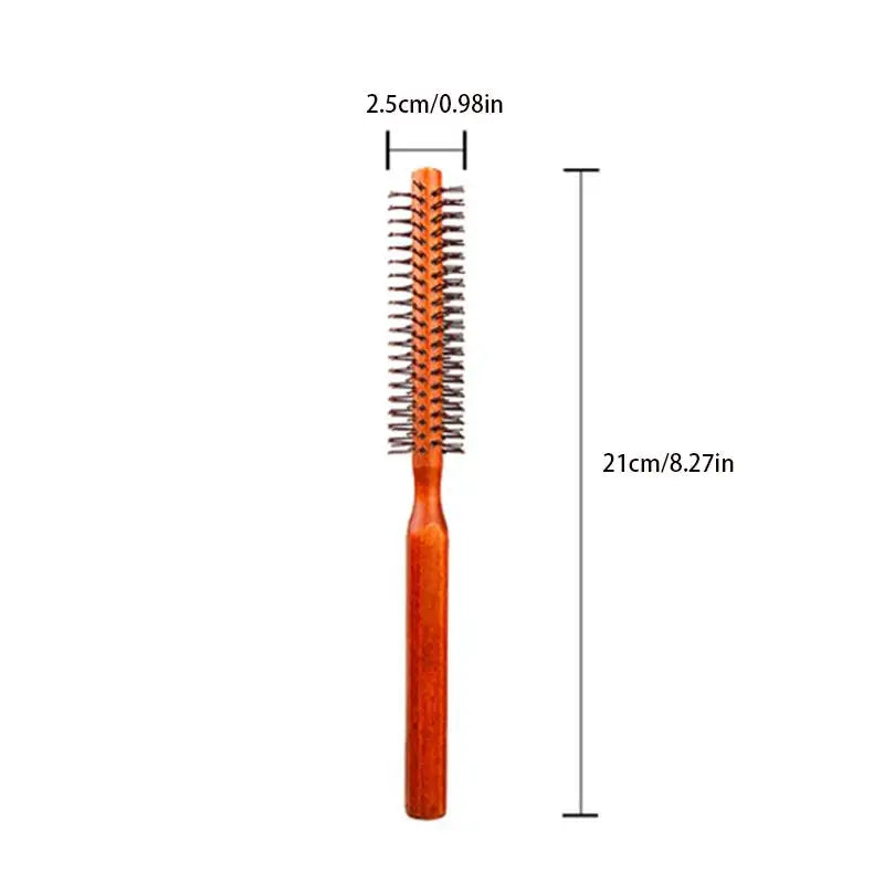 Runde Haarbürste Mit Natürlichen Borsten Für Lockiges Haar Und Styling