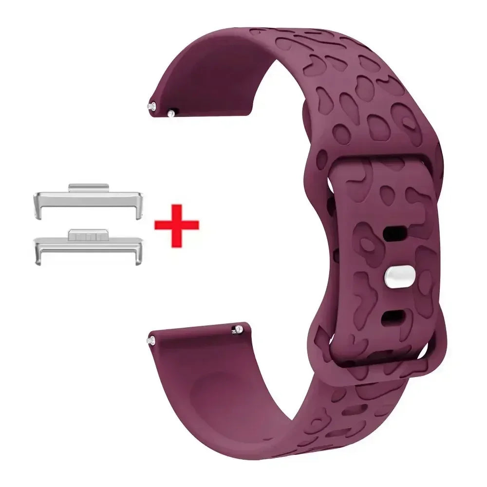 Leopard Print Silikonarmband – stylisch, flexibel - kompatibel mit Huawei Watch Fit 3/4